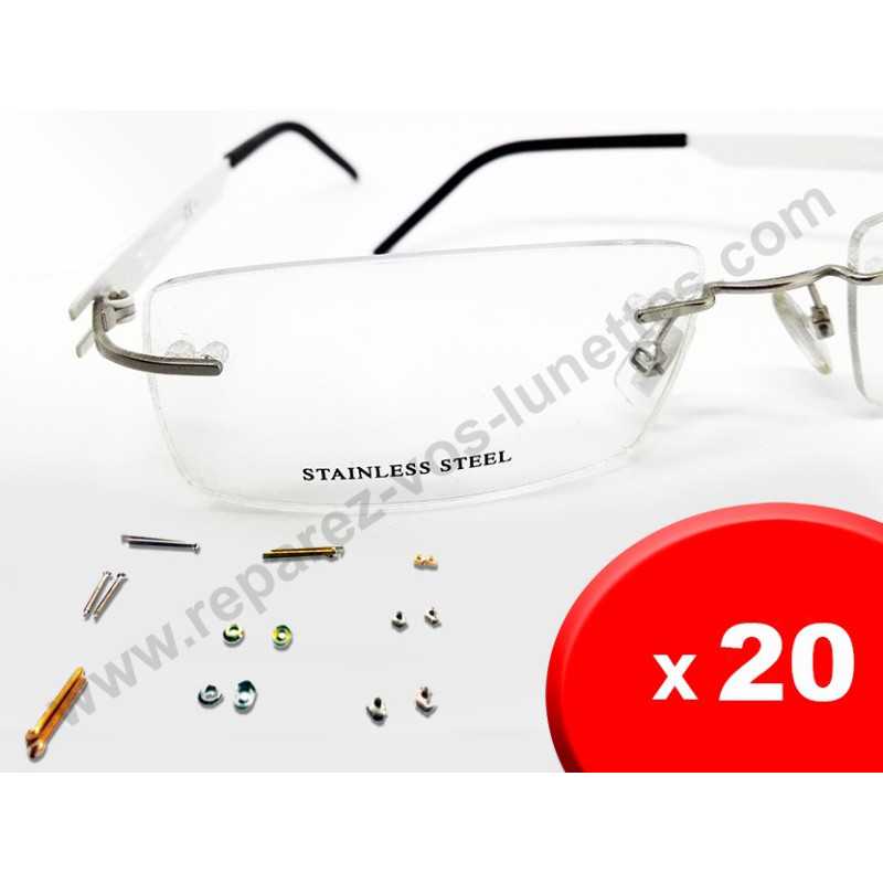 Assortiment de 20 pièces vis, écrous et capuchons pour montures perçées Reparez vos