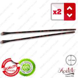 2 Embouts longs fin écaille pour Branches de lunettes