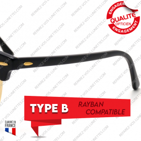 Branche de remplacement pour Rayban Type B / clubmaster