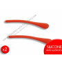 2 Embouts Silicone rouge pour Branches de lunettes