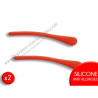 2 Embouts Silicone transparent pour Branches de lunettes