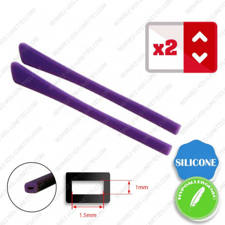 2 Embouts Silicone plats violets