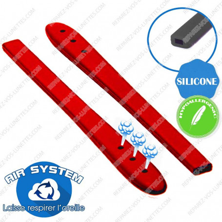 2 Embouts Silicone rouge Branches plates