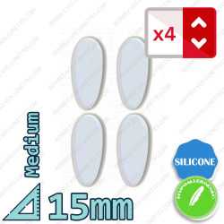 4x Coussinet de nez Silicone adhésif Medium